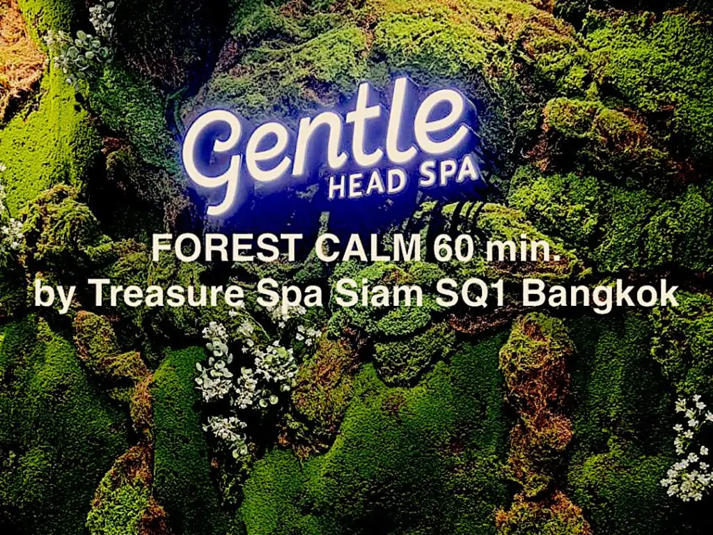 Head spa Bangkok Forest Calm treatment 60min therapeutic scalp massage at Gentle Head Spa by Treasure - natural background